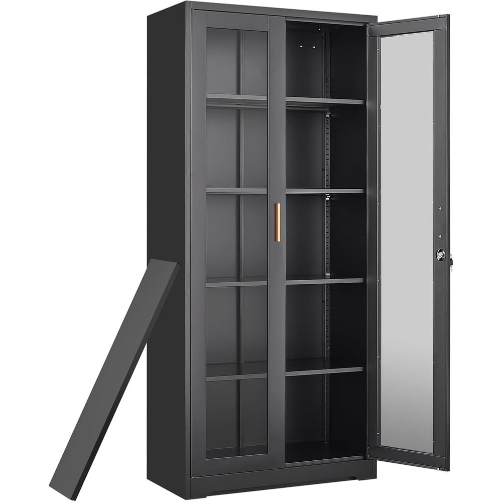 Curio Display Cabinet with Gla - Storage & Organization recension och pris