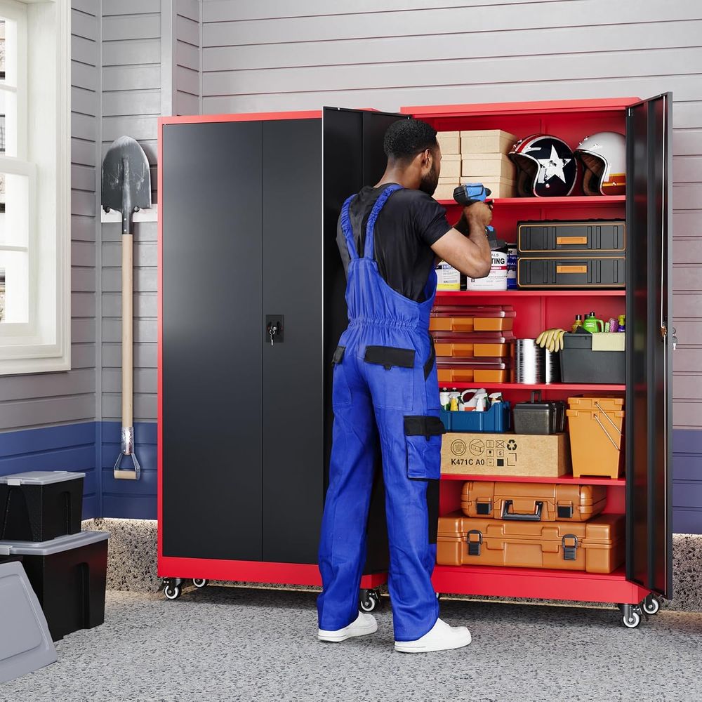 Metal Garage Storage Cabinet w - Storage & Organization recension och pris