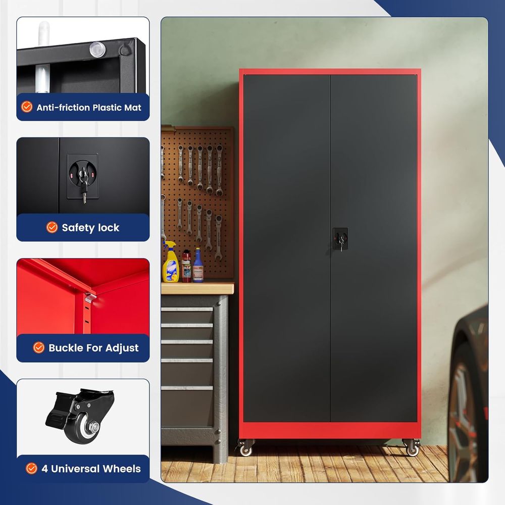 Metal Garage Storage Cabinet w - Storage & Organization recension och pris