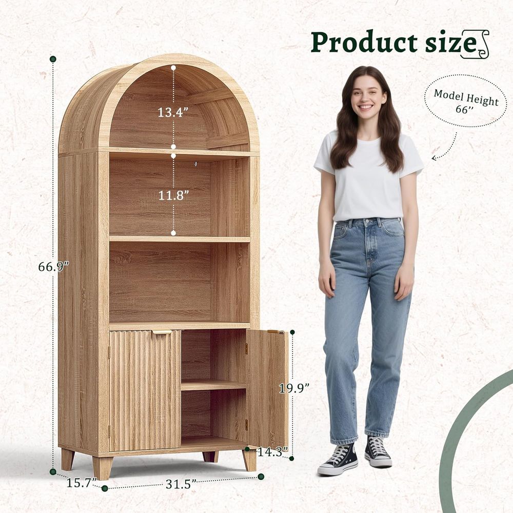 Arched Cabinet, 5-Tier Storage - Lighting recension och pris